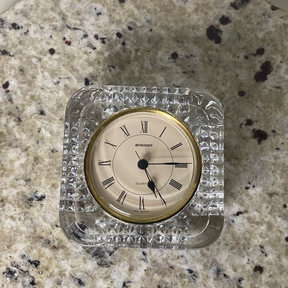 Staiger West Germany Gorgeous Crystal Desk Clock Made in France Unique & Classy - Picture 8 of 10